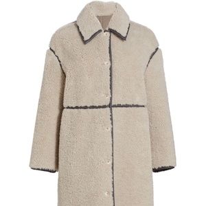 Something Navy reversible faux shearling coat